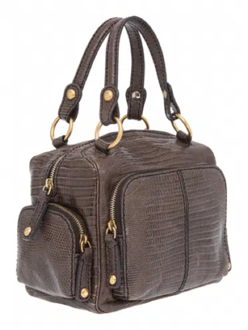 Tod’s genuine lizard skin small too handle bag